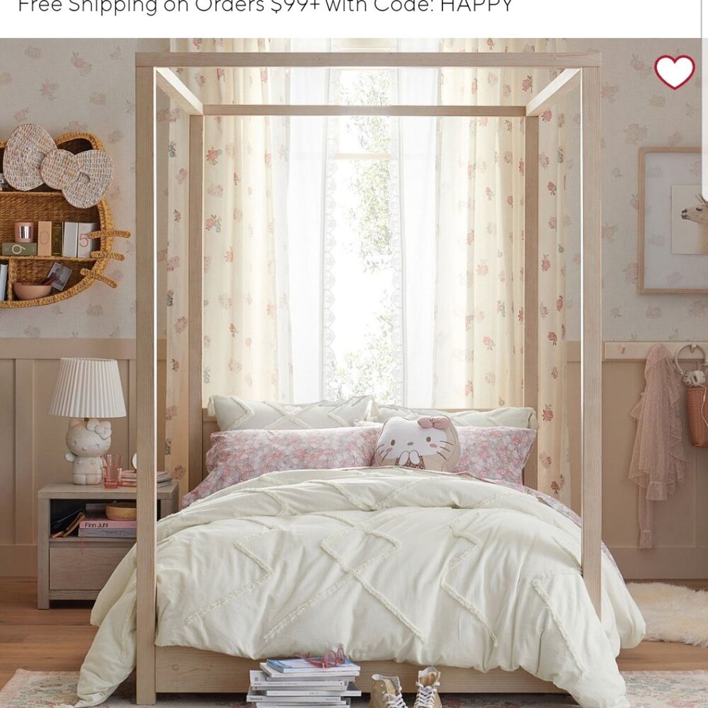 Pottery Barn Teen Ashlyn Twin XL Tufted Duvet Cover and Insert